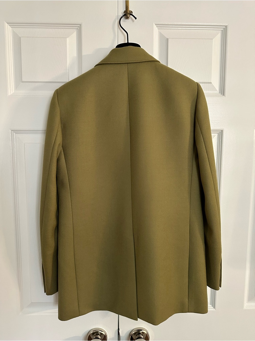 Blaze Milano Gold-Button Olive Double-Breasted Women's Blazer - Picture 4 of 7